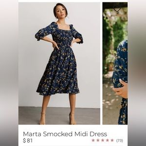 Gorgeous never worn Baltic Born dress - style is Marta. Navy blue size small